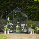 Serre de jardin 3,7m² en alu vert et verre trempé Icon 6 - Halls