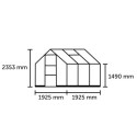 Serre de jardin 3,7m² en alu vert et verre trempé Icon 6 - Halls