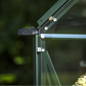 Serre de jardin 3,7m² en alu vert et verre trempé Icon 6 - Halls