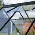 Serre de jardin 3,7m² en alu vert et verre trempé Icon 6 - Halls