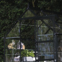 Serre de jardin 3,7m² en alu noir et verre horticole Icon 6 - Halls