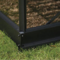Serre de jardin 3,7m² en alu noir et verre horticole Icon 6 - Halls