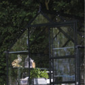 Serre de jardin 3,7m² en alu noir et verre trempé Icon 6 - Halls