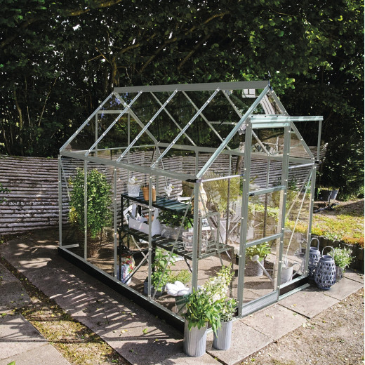 Serre de jardin 4,9m² en alu et verre trempé Icon 6 - Halls