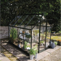 Serre de jardin 4,9m² en alu noir et verre horticole Icon 6 - Halls