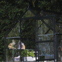Serre de jardin 4,9m² en alu noir et verre horticole Icon 6 - Halls