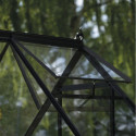 Serre de jardin 4,9m² en alu noir et verre horticole Icon 6 - Halls