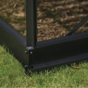 Serre de jardin 4,9m² en alu noir et verre horticole Icon 6 - Halls