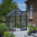 Serre de jardin 4,9m² en alu noir et polycarbonate Icon 6 - Halls