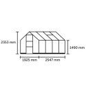 Serre de jardin 4,9m² en alu noir et polycarbonate Icon 6 - Halls