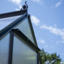 Serre de jardin 4,9m² en alu noir et polycarbonate Icon 6 - Halls