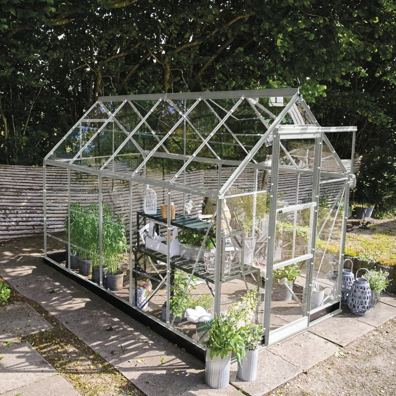 Serre de jardin 6,1m² en alu et verre trempé Icon 6 - Halls