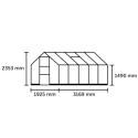 Serre de jardin 6,1m² en alu vert et polycarbonate Icon 6 - Halls