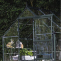 Serre de jardin 6,1m² en alu noir et verre trempé Icon 6 - Halls