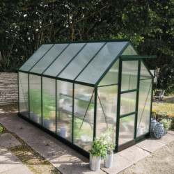Serre de jardin 6,1m² en alu noir et polycarbonate Icon 6 - Halls