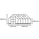 Serre de jardin 8,1m² en alu et verre horticole Icon 8 - Halls
