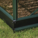 Serre de jardin 8,1m² en alu vert et verre trempé Icon 8 - Halls