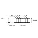 Serre de jardin 9,7m² en alu et verre trempé Icon 8 - Halls