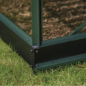 Serre de jardin 9,7m² en alu vert et verre trempé Icon 8 - Halls
