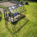 Serre de jardin 9,7m² en alu noir et verre trempé Icon 8 - Halls
