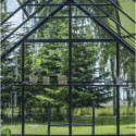Serre de jardin 9,7m² en alu noir et verre trempé Icon 8 - Halls