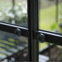 Serre de jardin 9,7m² en alu noir et verre trempé Icon 8 - Halls