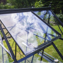 Serre de jardin 9,7m² en alu noir et verre trempé Icon 8 - Halls