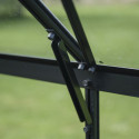 Serre de jardin 9,7m² en alu noir et verre trempé Icon 8 - Halls