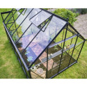 Serre de jardin 9,7m² en alu noir et verre trempé Icon 8 - Halls