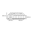 Serre de jardin 11,2m² en alu vert et verre horticole Icon 8 - Halls