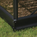 Serre de jardin 11,2m² en alu noir et verre horticole Icon 8 - Halls
