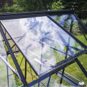 Serre de jardin 11,2m² en alu noir et verre trempé Icon 8 - Halls