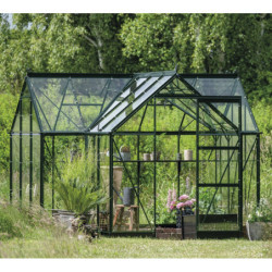 Orangerie 8,6m² en alu vert et verre trempé Icon 6 - Halls