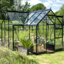 Orangerie 8,6m² en alu noir et verre trempé Icon 6 - Halls