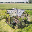 Orangerie 8,6m² en alu noir et verre trempé Icon 6 - Halls