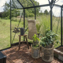 Orangerie 8,6m² en alu noir et verre trempé Icon 6 - Halls