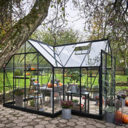Orangerie 13m² en alu noir et verre trempé Icon 8 - Halls