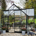 Orangerie 13m² en alu noir et verre trempé Icon 8 - Halls