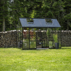 Serre 7,3m² en alu noir et verre trempé Icon Planthouse 6 - Halls