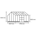Serre 9,7m² en alu vert et verre trempé Icon Planthouse 8 - Halls
