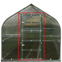 Porte à l'arrière de la serre Klasika Standard, ventilation optimale
