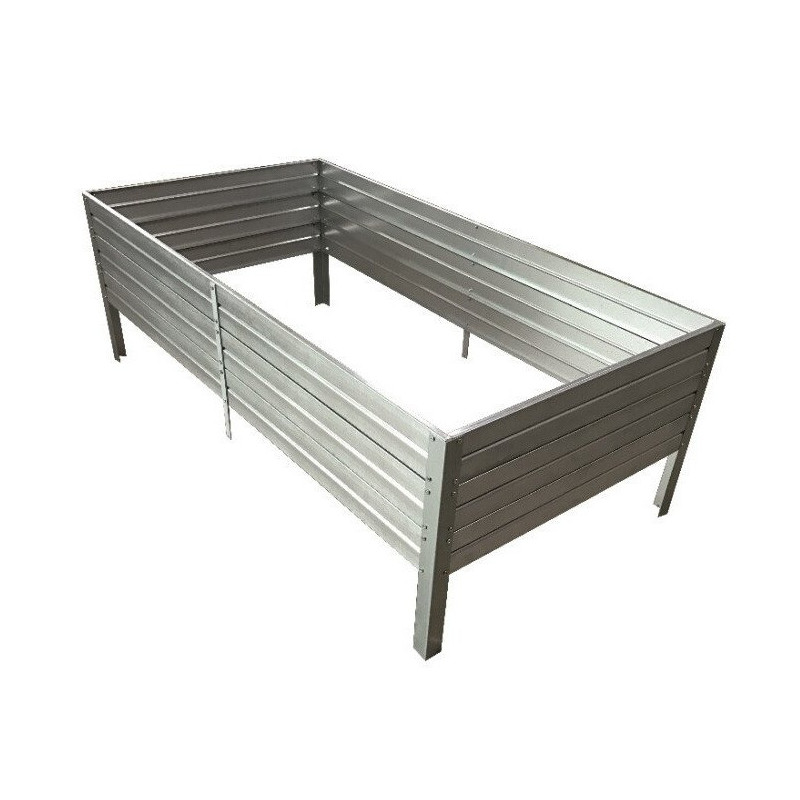 Potager surélevé - 150x75x30cm - couleur zinc - Klasika