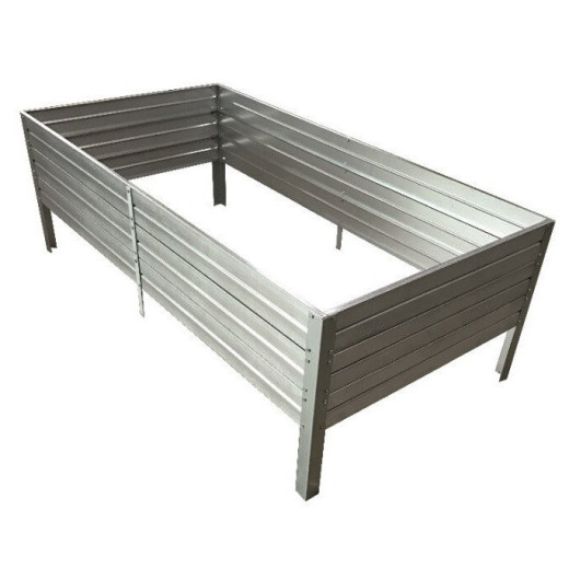 Potager surélevé - 150x75x30cm - couleur zinc - Klasika