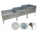 Lot de 3 potagers surélevés - L225cm - couleur zinc - Klasika