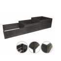 Lot de 3 potagers surélevés - L225cm - couleur marron - Klasika