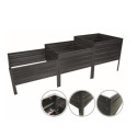 Lot de 3 potagers surélevés - L225cm - couleur marron - Klasika