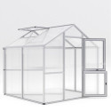 Serre de Jardin 5m² Aluminium Gris & Polycarbonate 16mm Iris II - KGT