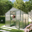 Serre de jardin 5,06m² en alu vert et PC de 16mm Iris II - KGT