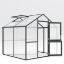 Serre de jardin 5,06m² en alu vert et PC de 16mm Iris II - KGT