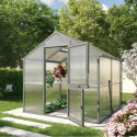 Serre de jardin 5,06m² en alu anthracite et PC de 16mm Iris II - KGT